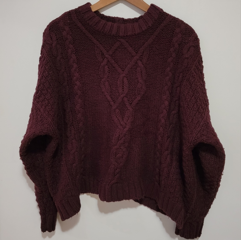 Aerie Oversized Cropped Sweater